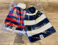 Load image into Gallery viewer, Red &amp; Navy Zaini Beanie
